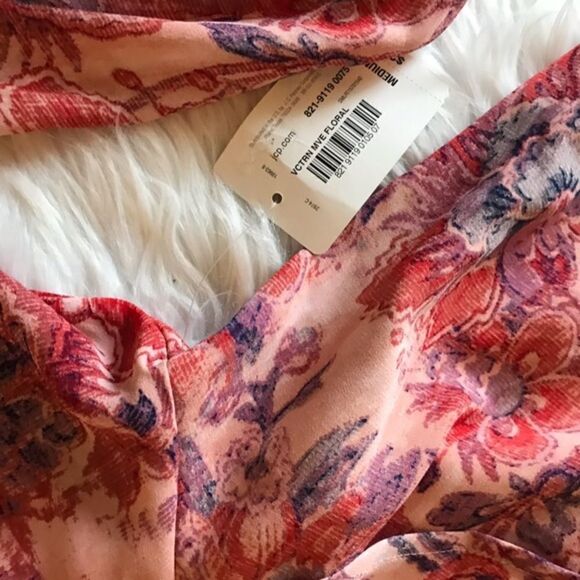 Belle & Sky One Shoulder Bohemian Floral Blouse Ruffle Size Medium Casual Top - Picture 6 of 8